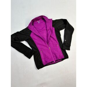 Champion Roanoke College Jacket Full Zip‎ Purple Black Women's Small Athletic